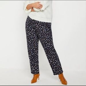 NWT Eloquii Kady Fit Small Ditsy Floral Print Pants | Plus Size 26